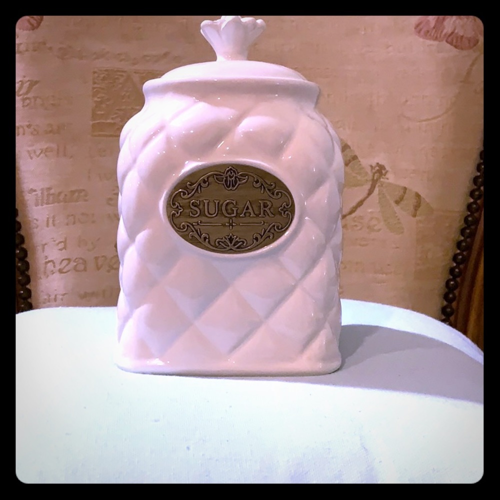 White Pineapple Sugar Container